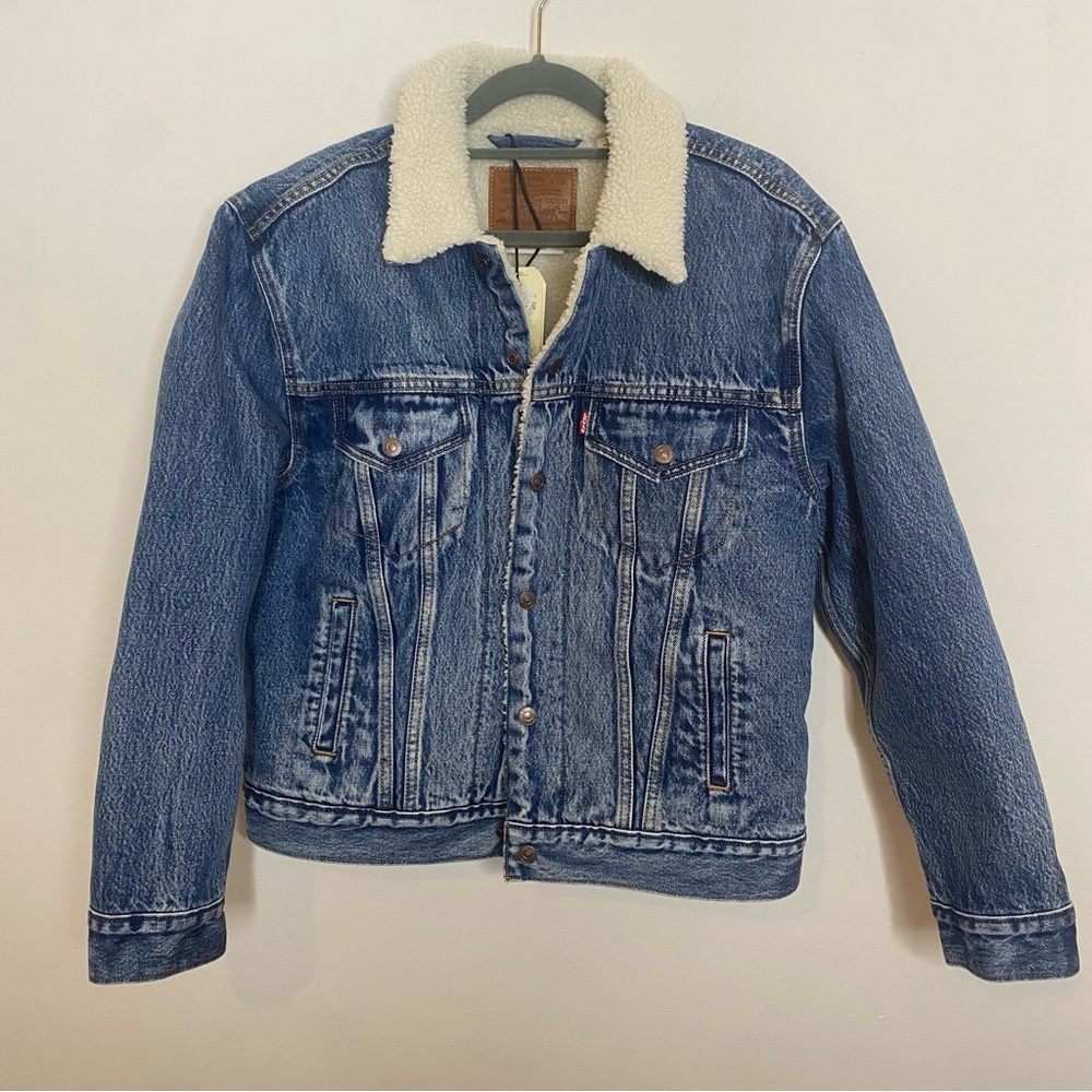 Levi’s sherpa jeans botton front jacket